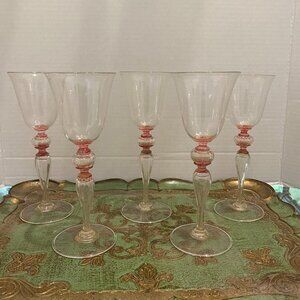 "Murano" Style Stemware - Set of Five